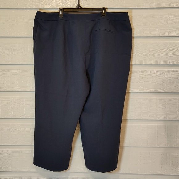 Worthington Dress Pants Trouser High Rise Straight Womens Plus Size 24W Navy - Picture 4 of 12
